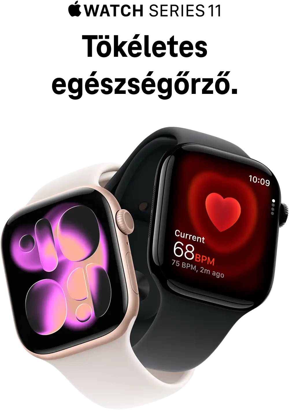 Apple Watch Series 11 | Tökéletes egészségőrző | Illusztráció két Apple Watchról
