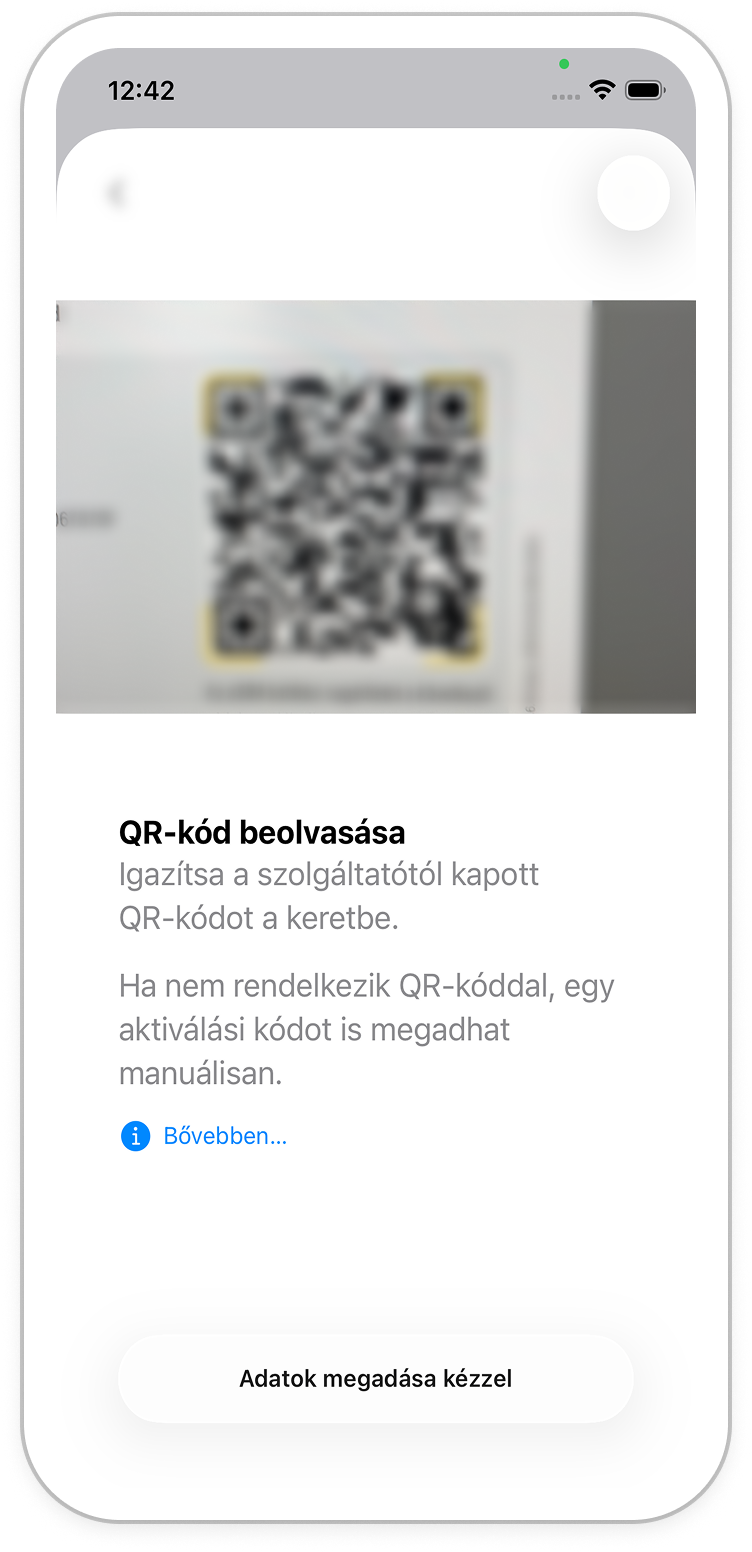 Olvasd
      be a kapott QR kódot!