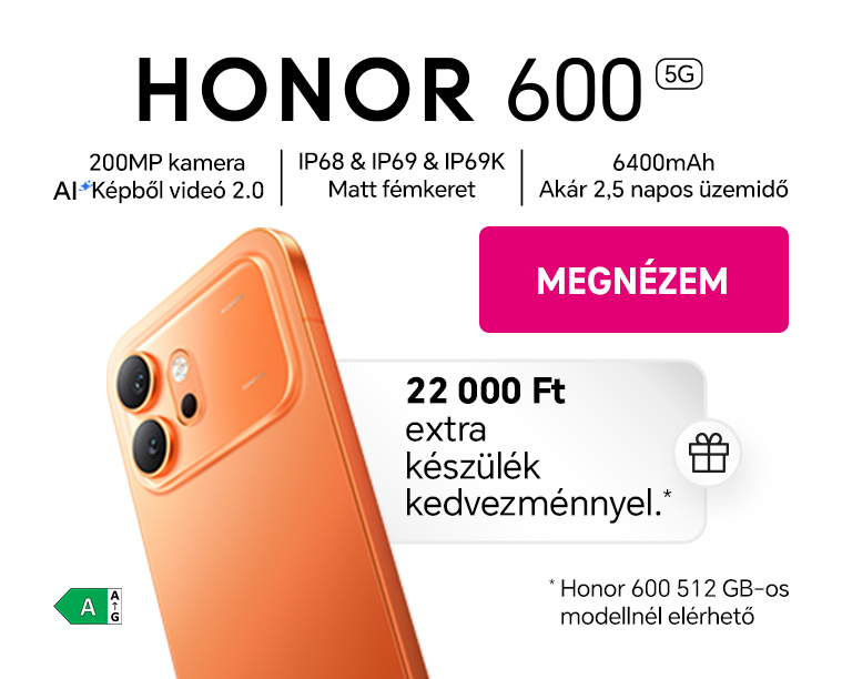 HONOR 600 22 000 Ft extra kedvezménnyel
