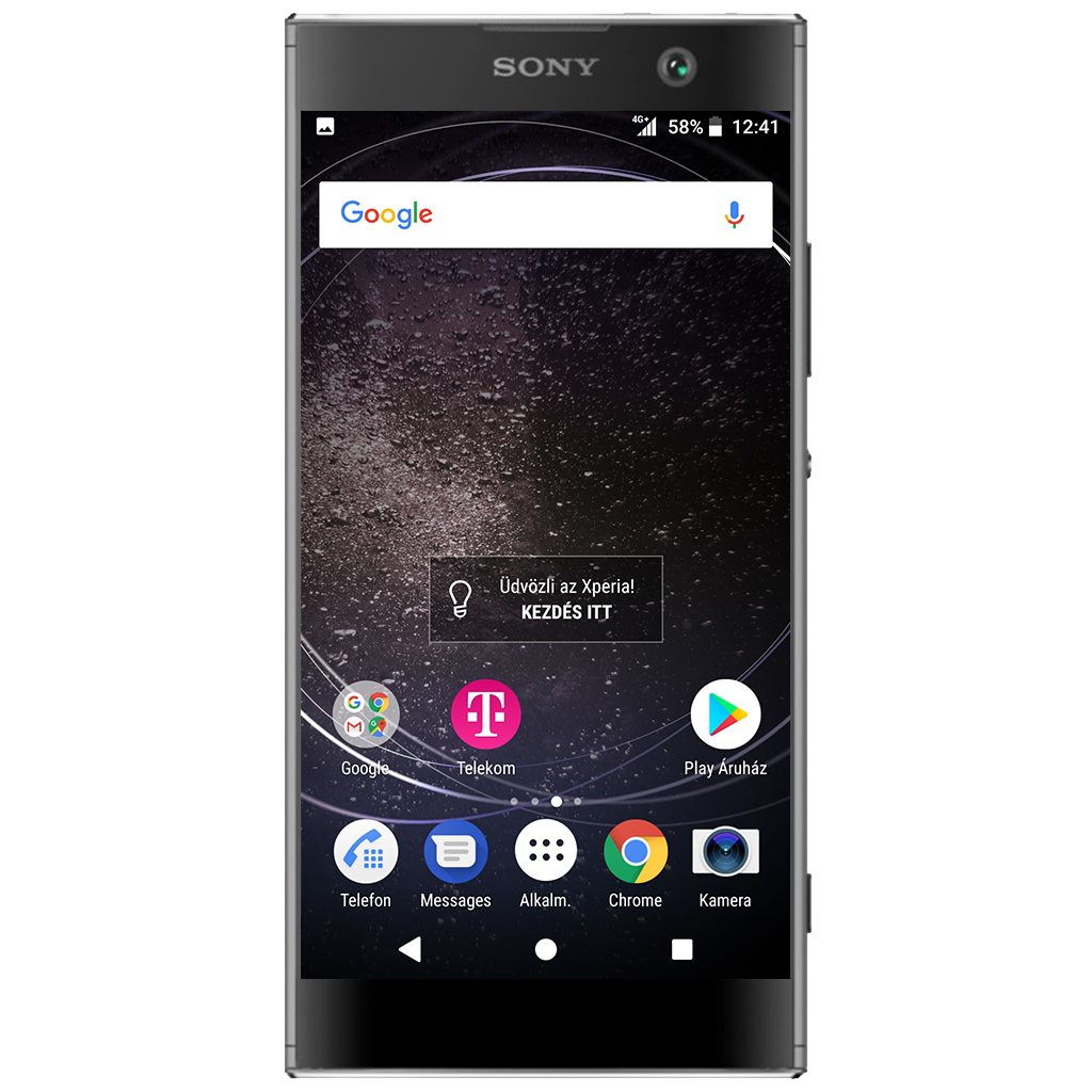 Sony Xperia XA2 beállításának kijelzője