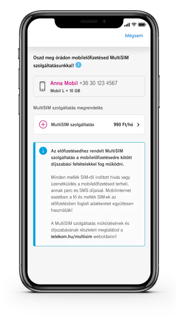 Új MultiSIM Szolgáltatás